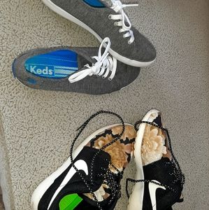 Keds grey tennis shoes, size 6.5